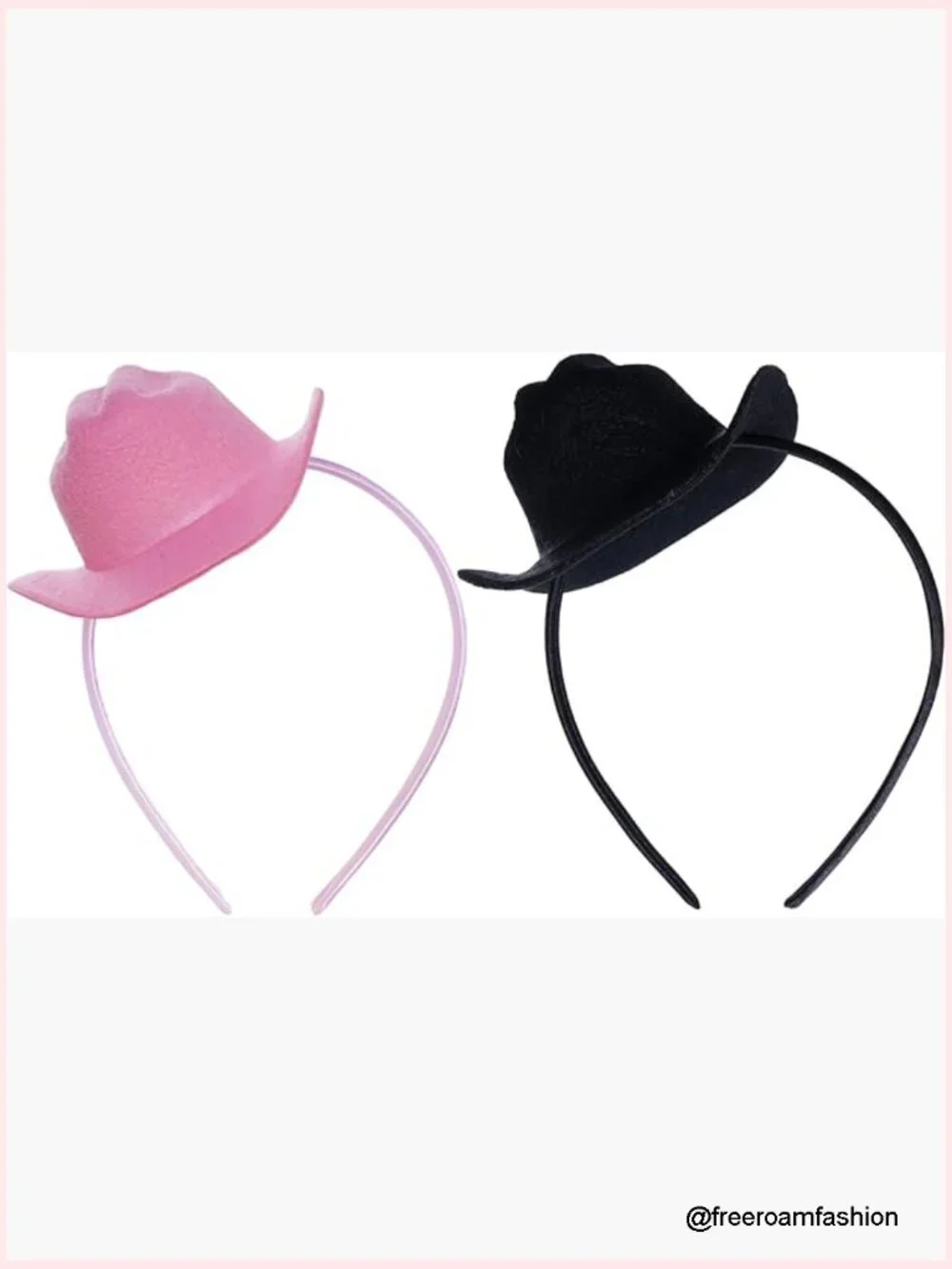 Set of 2 Cowboy Mini Hat Headbands for Party Costumes